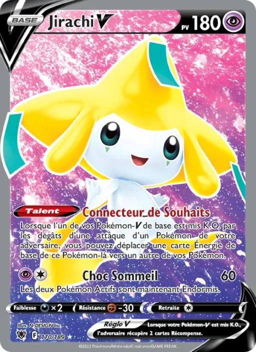 Carte Pokémon Jirachi V 170/189 Ultra Rare Astres Radieux