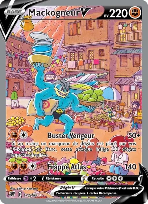 Carte Pokémon Mackogneur V 172/189 Ultra Rare Astres Radieux