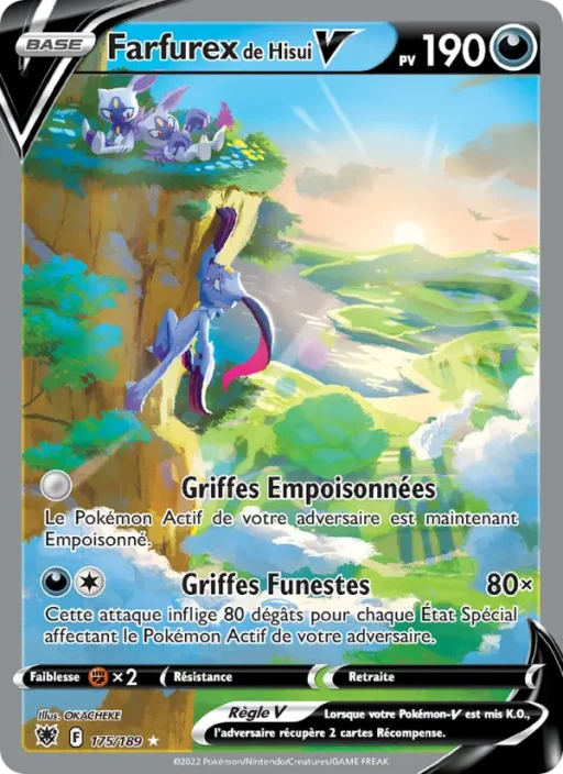 Carte Pokémon Farfurex de Hisui V 175/189 Ultra Rare Astres Radieux