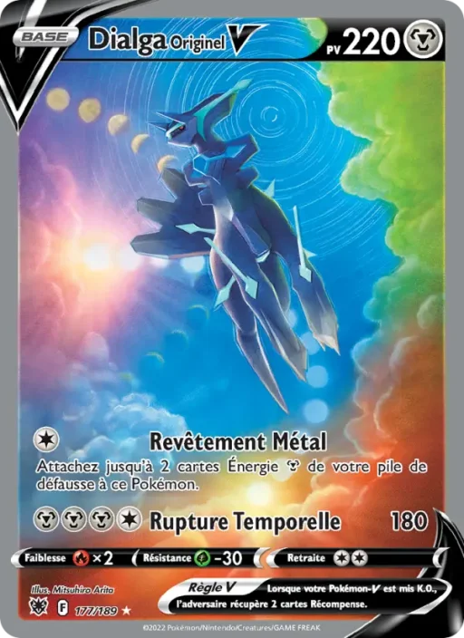 Carte Pokémon Dialga Originel V 177/189 Ultra Rare Astres Radieux