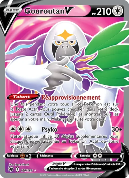 Carte Pokémon Gouroutan V 179/189 Ultra Rare Astres Radieux