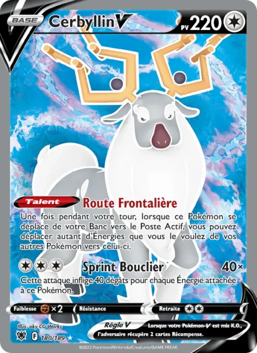Carte Pokémon Cerbyllin V 180/189 Ultra Rare Astres Radieux