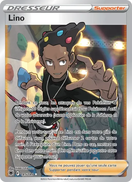 Carte Pokémon Lino 185/189 Ultra Rare Astres Radieux