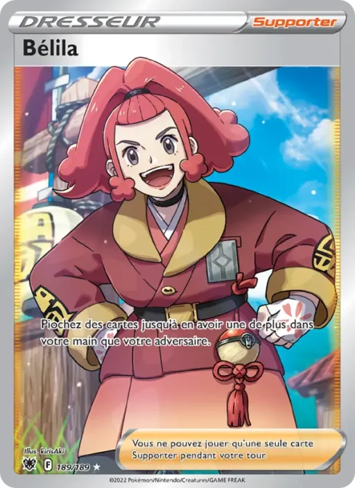 Carte Pokémon Bélila 189/189 Ultra Rare Astres Radieux