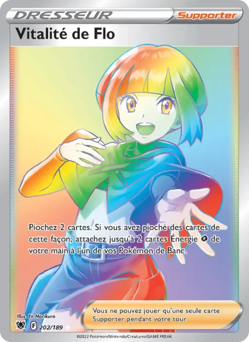 Carte Pokémon Vitalité de Flo 202/189 Magnifique rare Astres Radieux