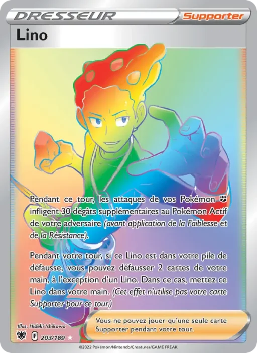 Carte Pokémon Lino 203/189 Magnifique rare Astres Radieux