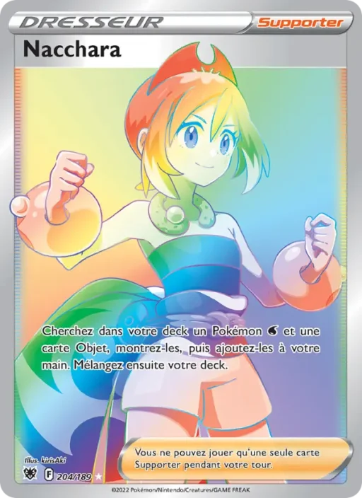 Carte Pokémon Nacchara 204/189 Magnifique rare Astres Radieux