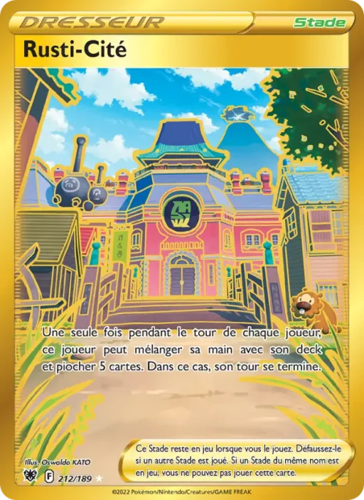 Carte Pokémon Rusti-Cité 212/189 Magnifique rare Astres Radieux