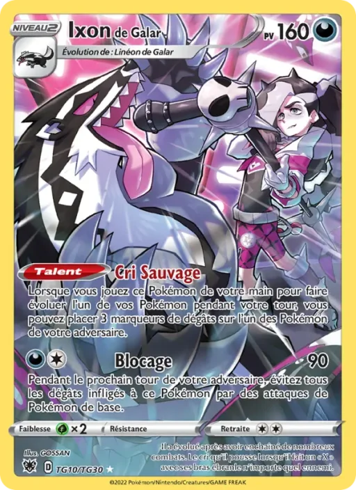 Carte Pokémon Ixon de Galar TG10/TG30 Rare Astres Radieux