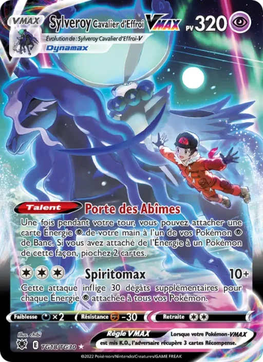 Carte Pokémon Sylveroy Cavalier d'Effroi VMAX TG18/TG30 Ultra Rare Astres Radieux