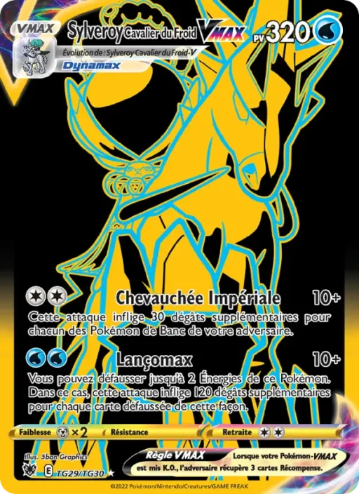 Carte Pokémon Sylveroy Cavalier du Froid VMAX TG29/TG30 Magnifique rare Astres Radieux