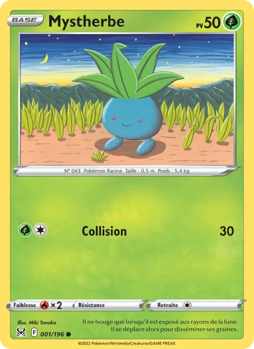 Carte Pokémon Mystherbe 001/196 Commune Origine Perdue