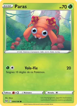 Carte Pokemon Paras #004