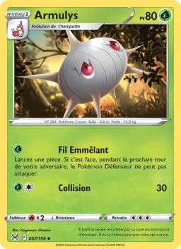 Carte Pokemon Armulys #007