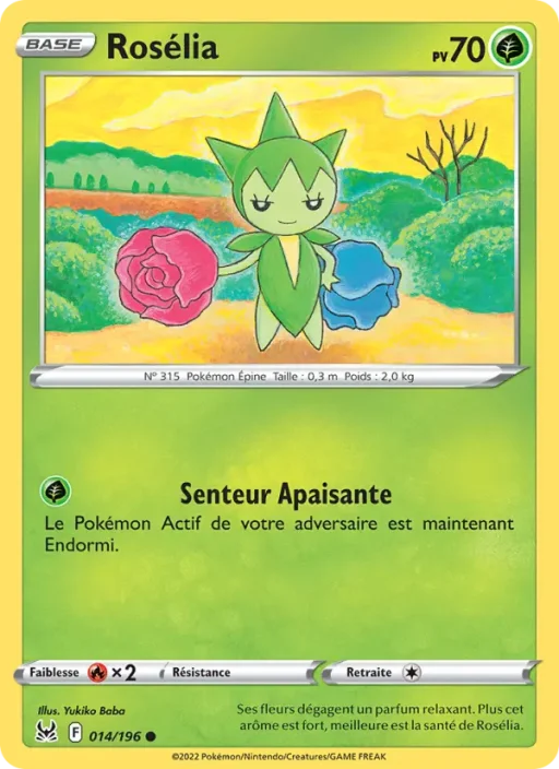 Carte Pokémon Rosélia 014/196 Commune Origine Perdue