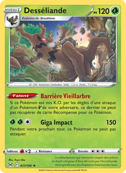 Carte Pokémon Desséliande 017/196 Holo Rare Origine Perdue