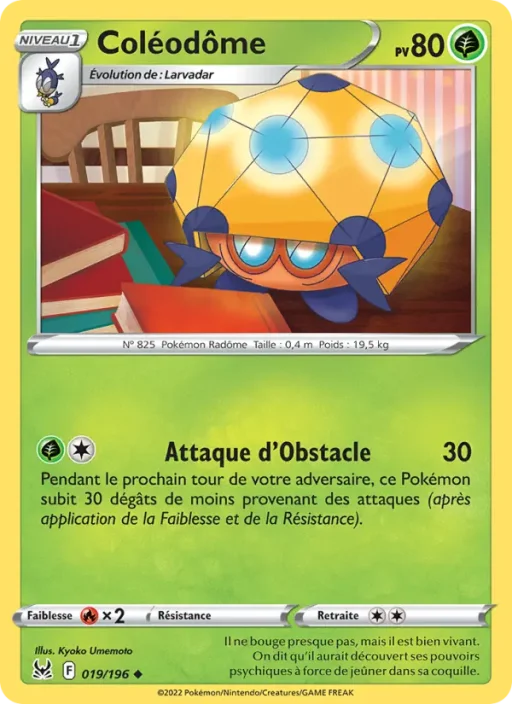Carte Pokémon Coléodôme 019/196 Peu Commune Origine Perdue
