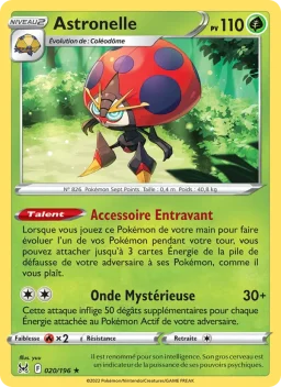 Carte Pokemon Astronelle #020