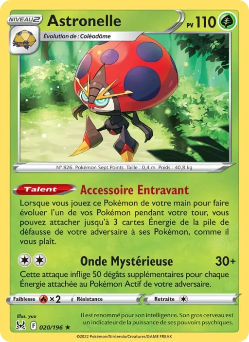 Carte Pokémon Astronelle 020/196 Holo Rare Origine Perdue