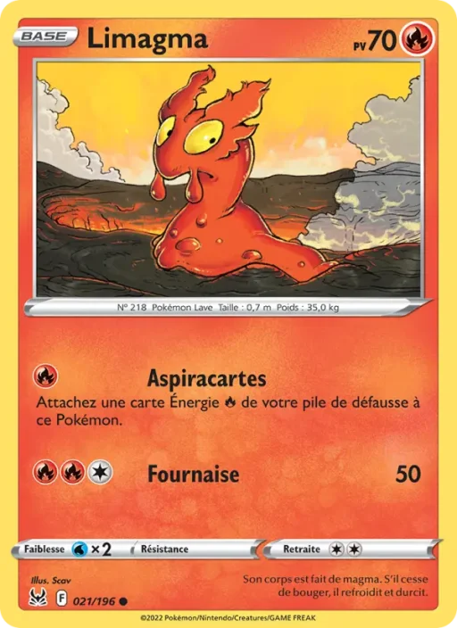 Carte Pokémon Limagma 021/196 Commune Origine Perdue