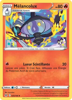 Carte Pokemon Mélancolux #025