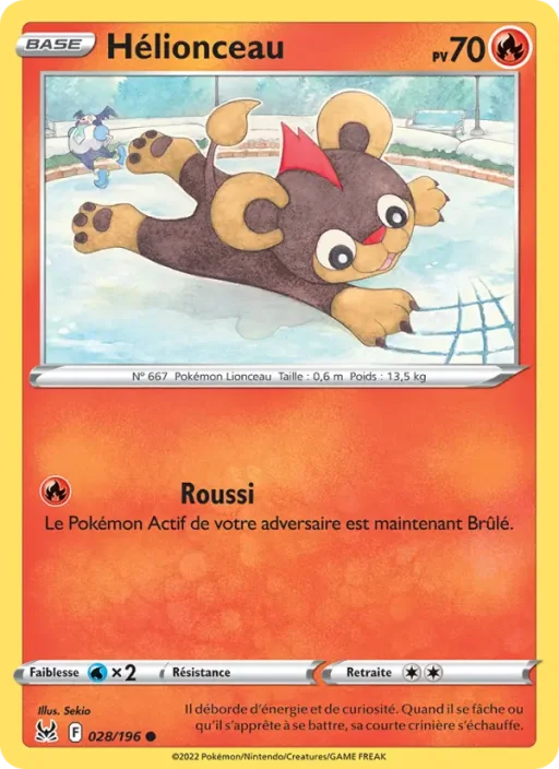 Carte Pokémon Hélionceau 028/196 Commune Origine Perdue