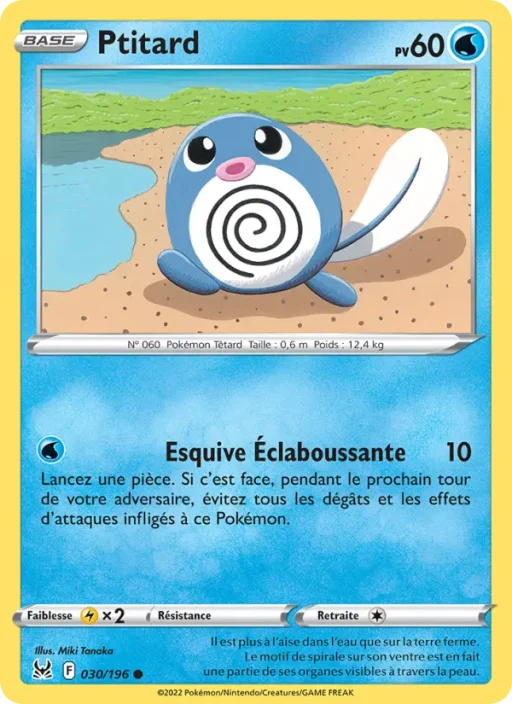 Carte Pokémon Ptitard 030/196 Commune Origine Perdue