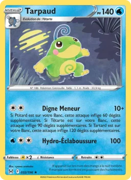 Carte Pokemon Tarpaud #032
