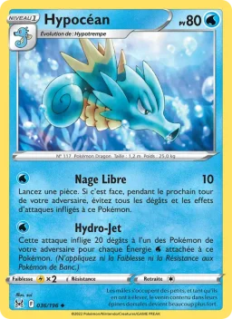 Carte Pokemon Hypocéan #036