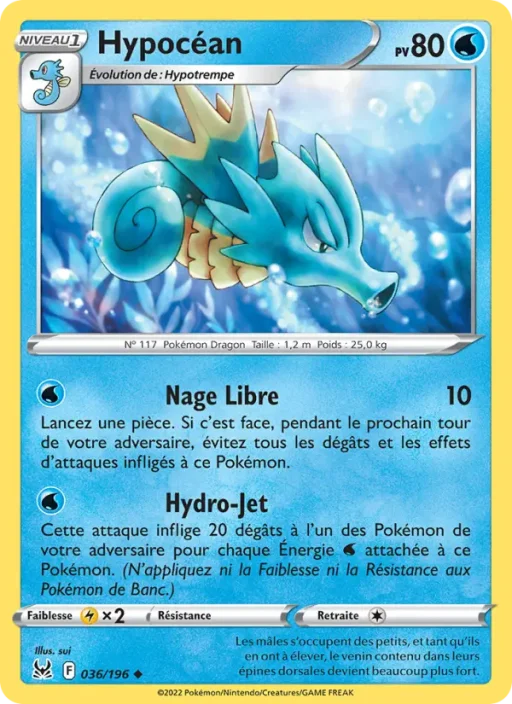 Carte Pokémon Hypocéan 036/196 Peu Commune Origine Perdue