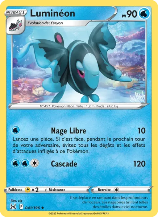 Carte Pokémon Luminéon 041/196 Peu Commune Origine Perdue