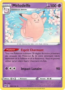 Carte Pokemon Mélodelfe #063