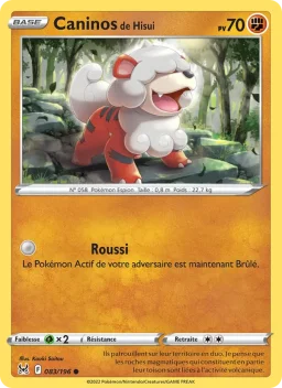 Carte Pokemon Caninos de Hisui #083