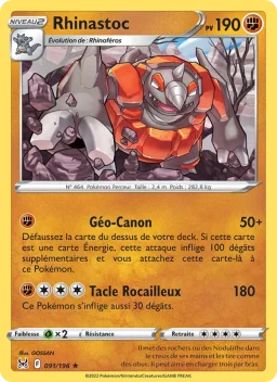 Carte Pokemon Rhinastoc #091