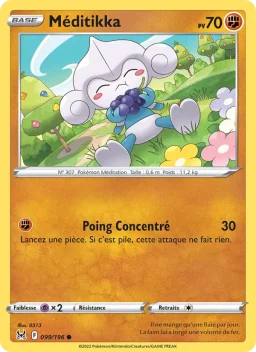 Carte Pokemon Méditikka #099