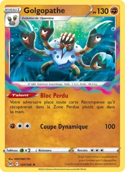 Carte Pokemon Golgopathe #107