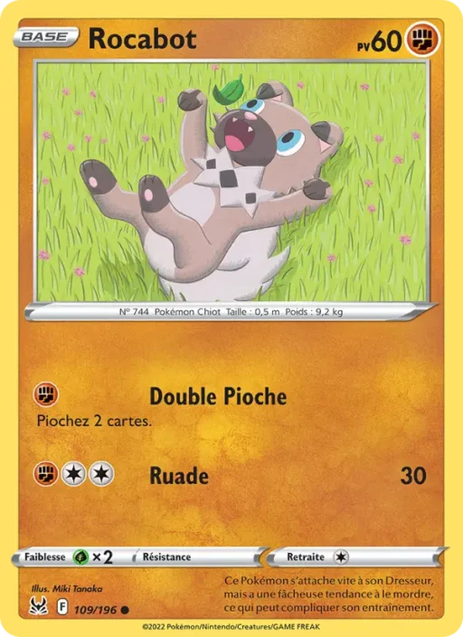 Carte Pokémon Rocabot 109/196 Commune Origine Perdue