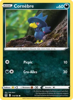 Carte Pokemon Cornèbre #114