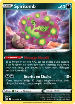 Carte Pokemon Spiritomb #117