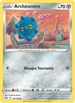 Carte Pokemon Archéomire #125
