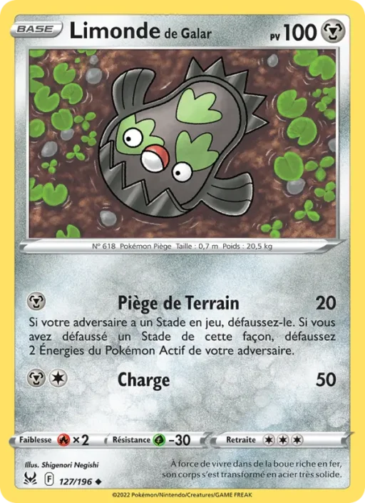 Carte Pokémon Limonde de Galar 127/196 Peu Commune Origine Perdue