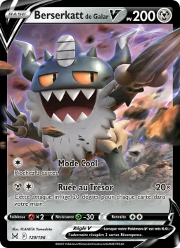 Carte Pokemon Berserkatt de Galar V #129