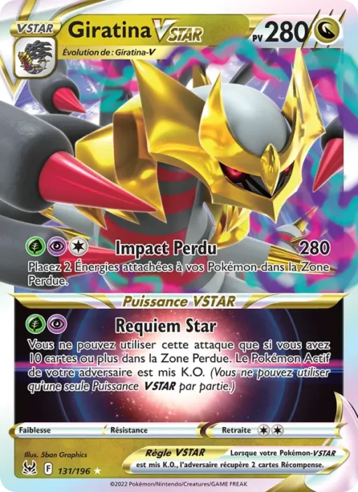Carte Pokémon Giratina VSTAR 131/196 Holo Rare VSTAR Origine Perdue