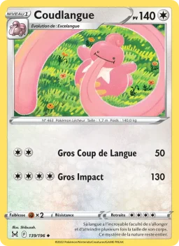 Carte Pokemon Coudlangue #139