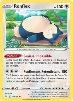 Carte Pokemon Ronflex #143