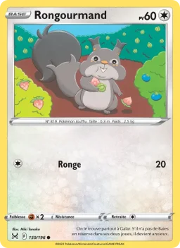 Carte Pokemon Rongourmand #150