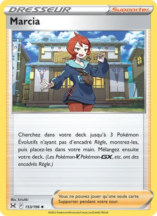 Carte Pokémon Marcia 153/196 Peu Commune Origine Perdue