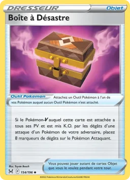 Carte Pokemon Boîte à Désastre #154