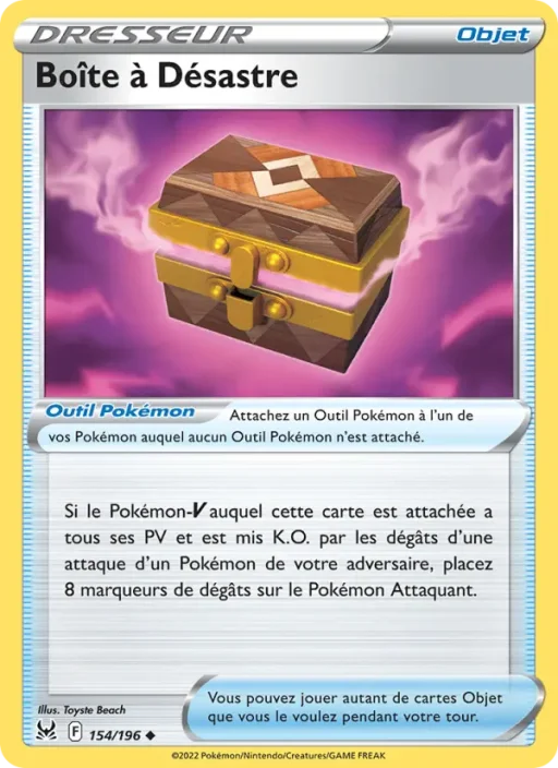 Carte Pokémon Boîte à Désastre 154/196 Peu Commune Origine Perdue