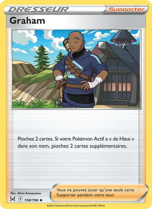 Carte Pokémon Graham 158/196 Peu Commune Origine Perdue